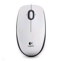 myš Logitech B100 Optical USB mouse, bílá