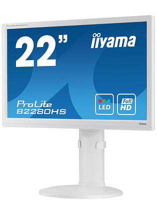 21.5" LCD iiyama B2280HS-W1, wide, repro, bílý